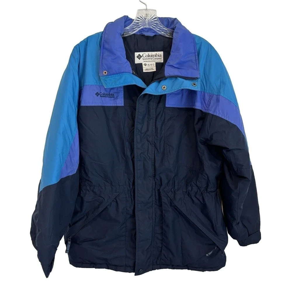Columbia Insulated Ski Snowboard Jacket Youth Boys 18 20 Blue Zip Up Coat Parka